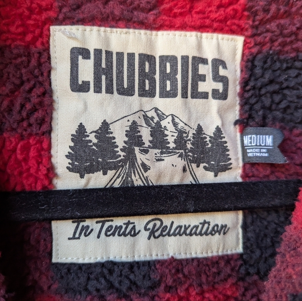 Chubbies The Piston Trucker Jacket Canvas Buffalo Check Sherpa Lined Medium - Picture 4 of 10